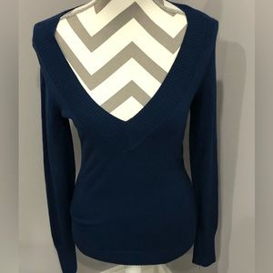 EXPRESS blue v-neck sweater - Sz S